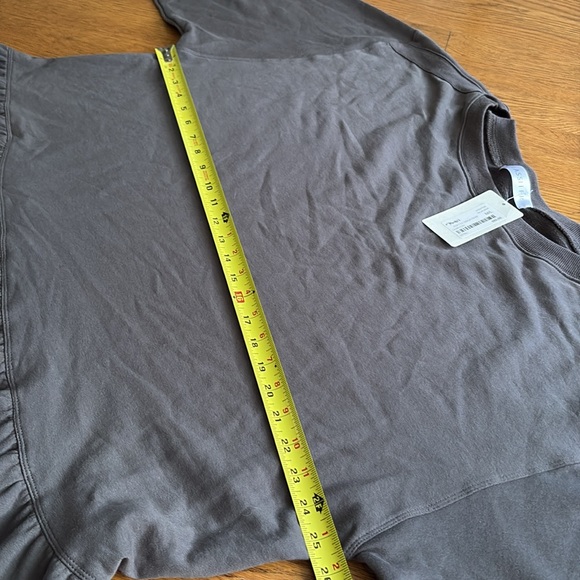 NWT Lassiter Ruffled Sweatshirt Dress in Charcoal - Picture 9 of 15